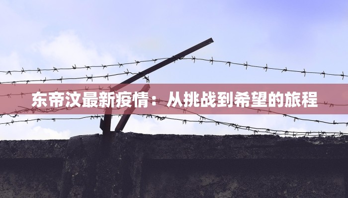 东帝汶最新疫情:从挑战到希望的旅程 东帝汶最新疫情:从挑战到希望的旅程